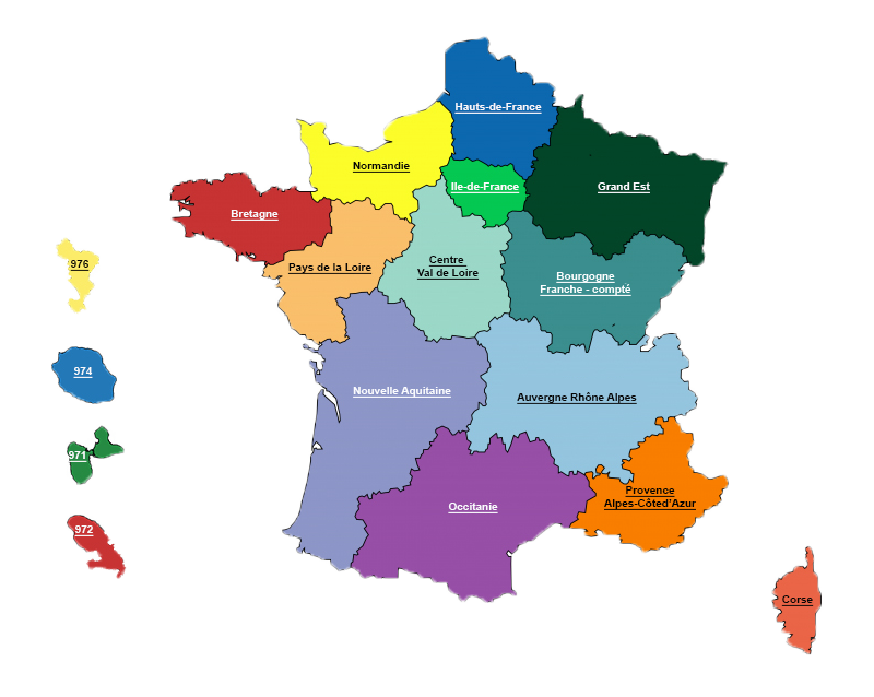 carte région inter